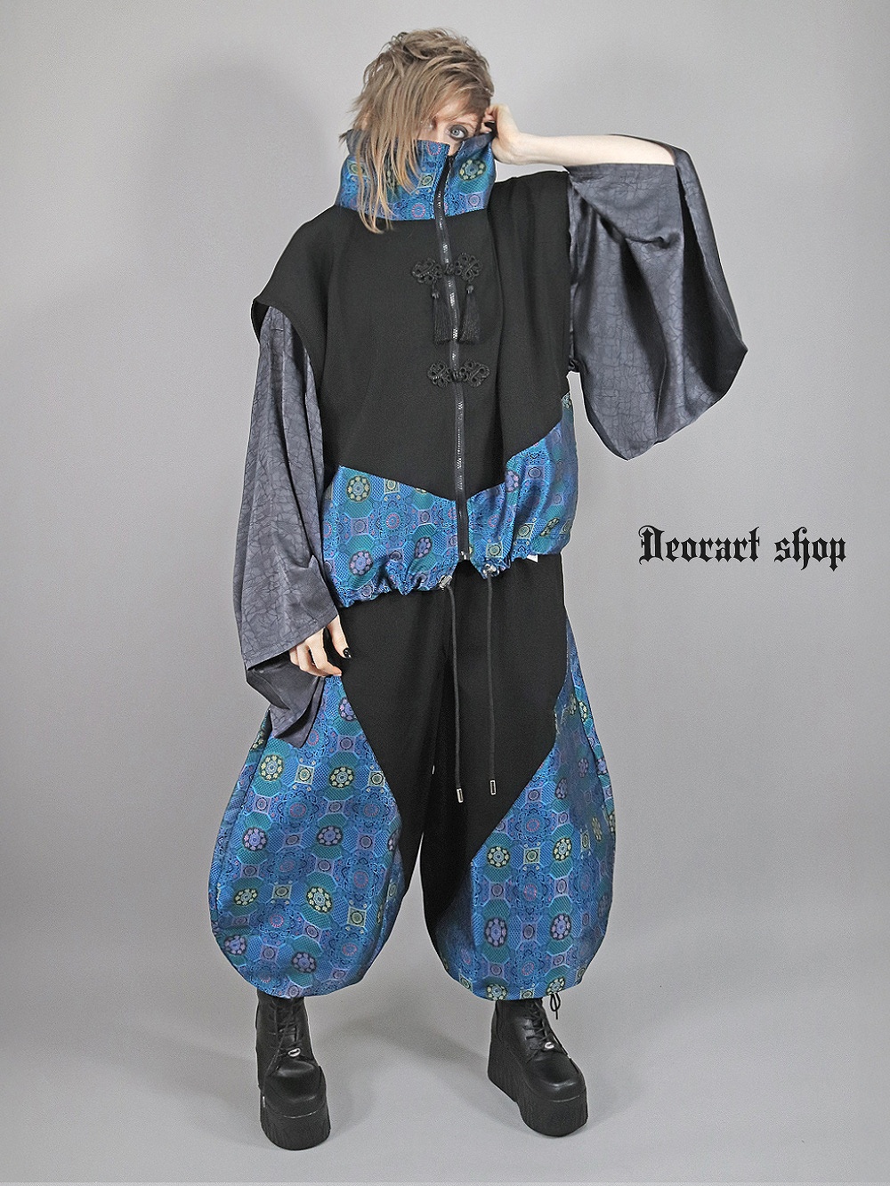 Deorart,ディオラート,V系,地雷系,中華柄,チャイニーズマフィア,中華マフィア,パンツ,バルーンパンツ,ボンタン,コーデ,ホスト,コンカフェ,ライブ,ファッション,ダンス衣装,メンズ,レディス,男装