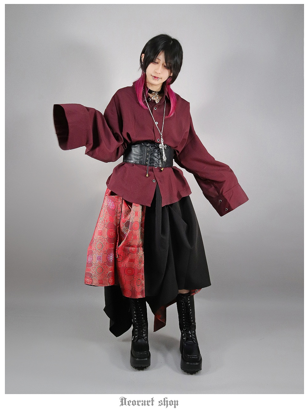 Deorart,ディオラート,地雷系,サブカル系,中華柄,チャイナ柄,チャイナファッション,スカート,和装,V系,ホスト,衣装,メンズ,レディス,ファッション
