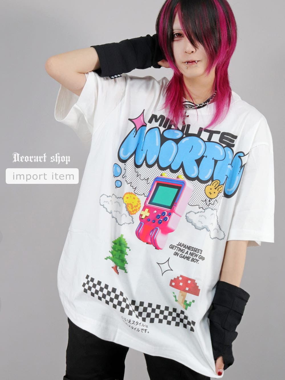Deorart,ディオラート,通販,レトロ,Y2K,ファッション,Tシャツ,オーバーサイズ,BIGサイズ,古着,ヴィンテージ,日本未発売,サイバーポップ,サイバーファッション,ゴス,ゴシック,レトロゲーム,ピコピコ,平成レトロ,メンズ,レディス,V系,emo,punk,cyber,japan,fashion,rock,harajyuku,大きいサイズ,モード,服