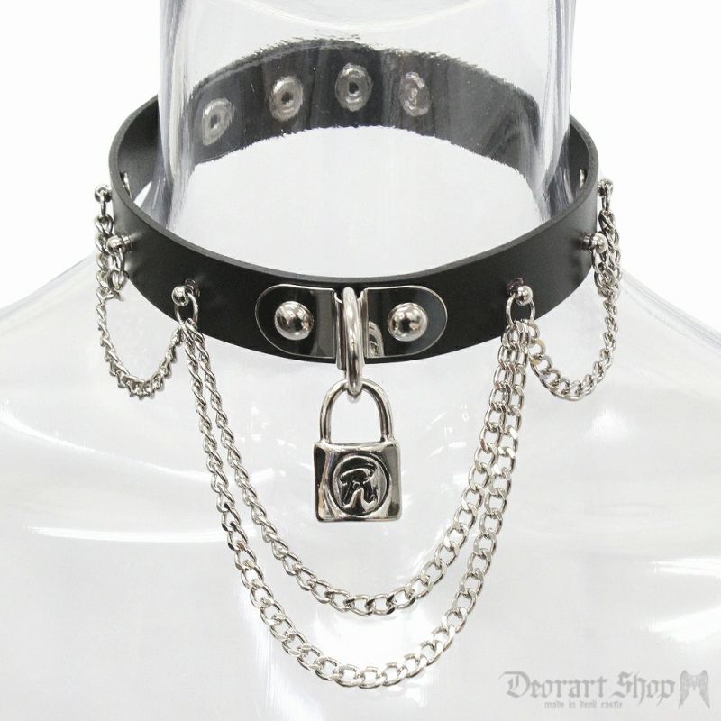 By96 Padlock Chain Choker 南京錠 2連チェーン チョーカー 首輪 Deorart Shop