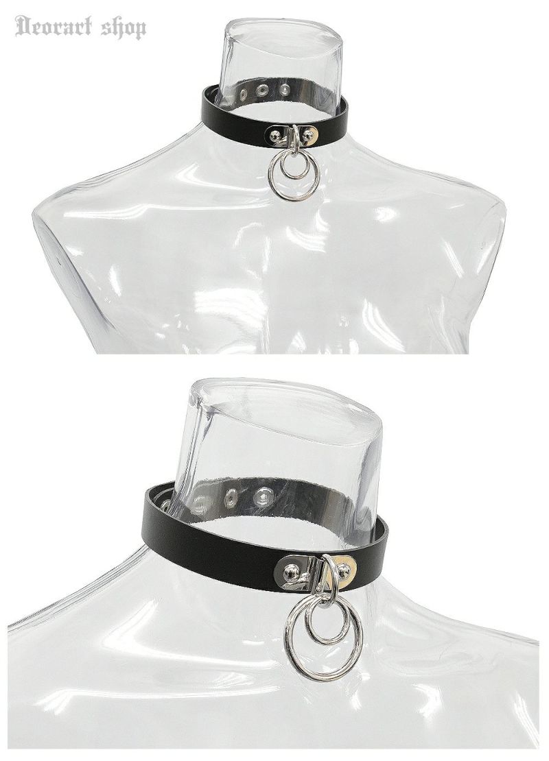 のんとこチョーカー BY2099 Ring design choker 2連 リング チョーカー パンク