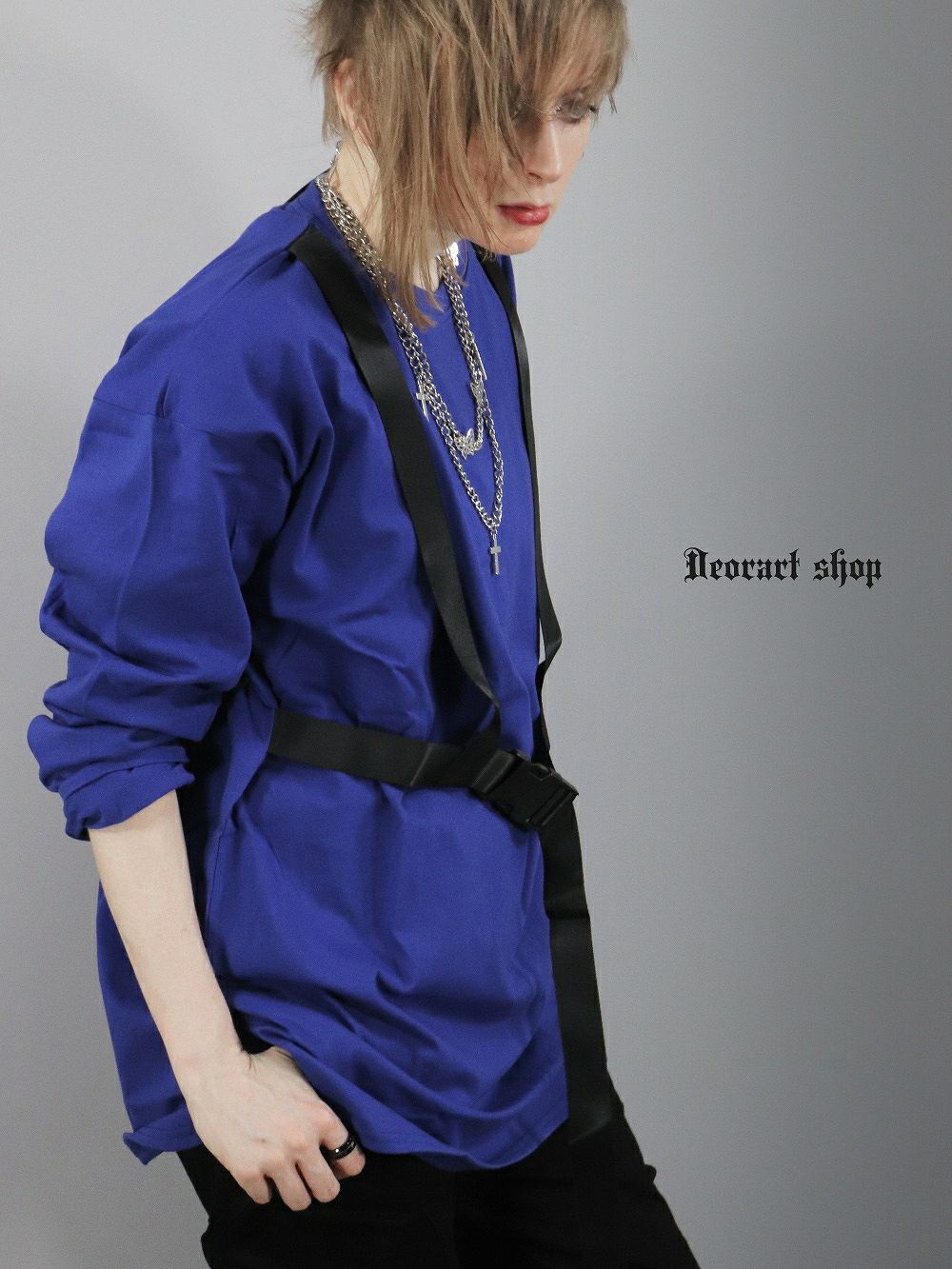 Deorart,ディオラート,コルセット,ベルト付き,拘束ベルト,ハーネス,ゴスパン,大きめ,ゴシック,変形Tシャツ,変型Tシャツ,V系,ヴィジュアル系,30代,40代,50代,カッコイイ,衣装,ダンス,メンズ,レディス