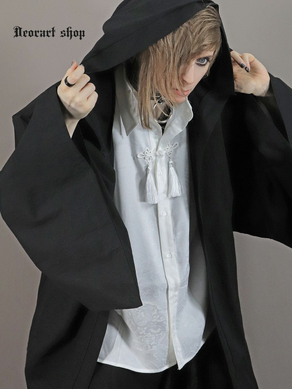 Deorart,ディオラート,着物袖,羽織り,パーカー,カーディガン,和ゴス,V系,ヴィジュアル系,30代,40代,50代,カッコイイ,衣装,ダンス,よさこい,和装,和柄,和風メンズ,レディス,普段使い