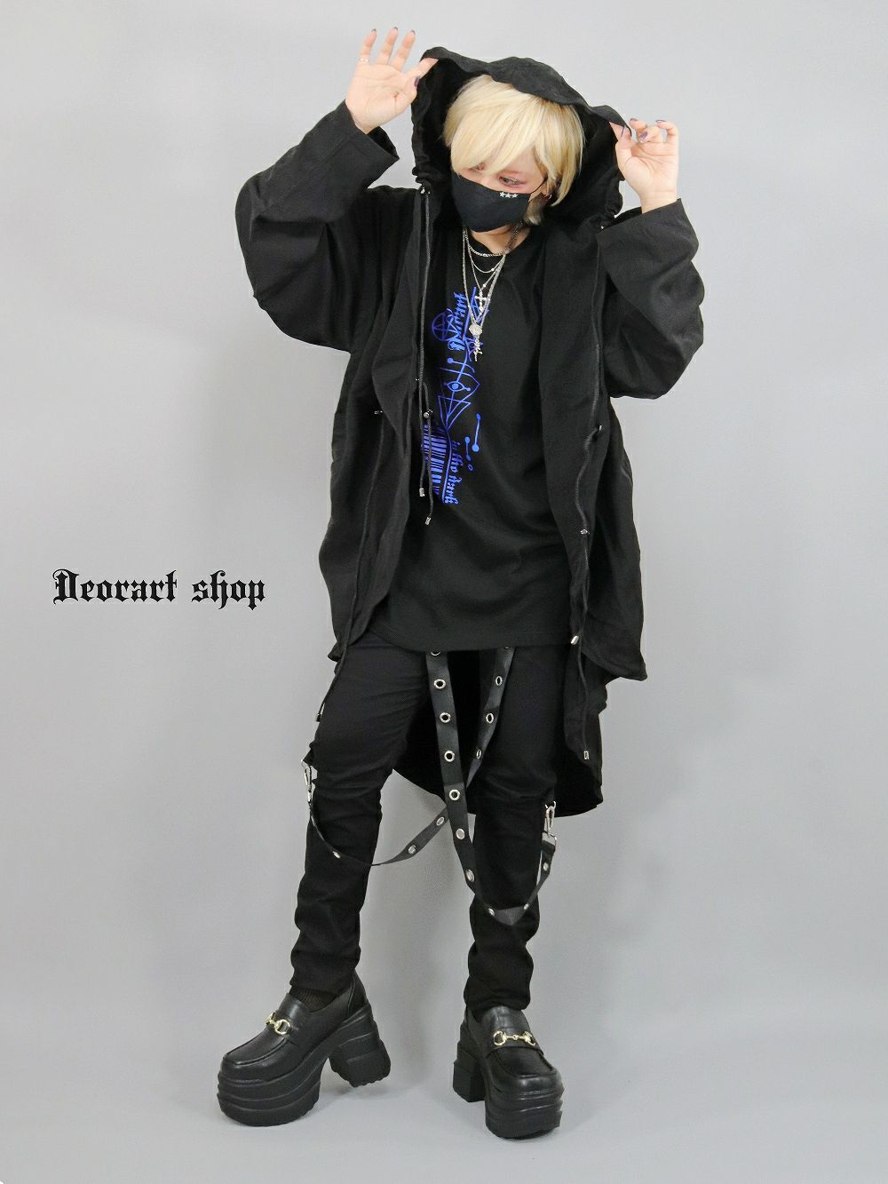 Deorart,ディオラート,スプリングコート,ロングジャケット,変形,変型,モッズコート,パンクロック,モード,ゴシック,ダンス衣装,ライブ,サブカル,服,ファッション,カッコイイ,メンズ,レディス