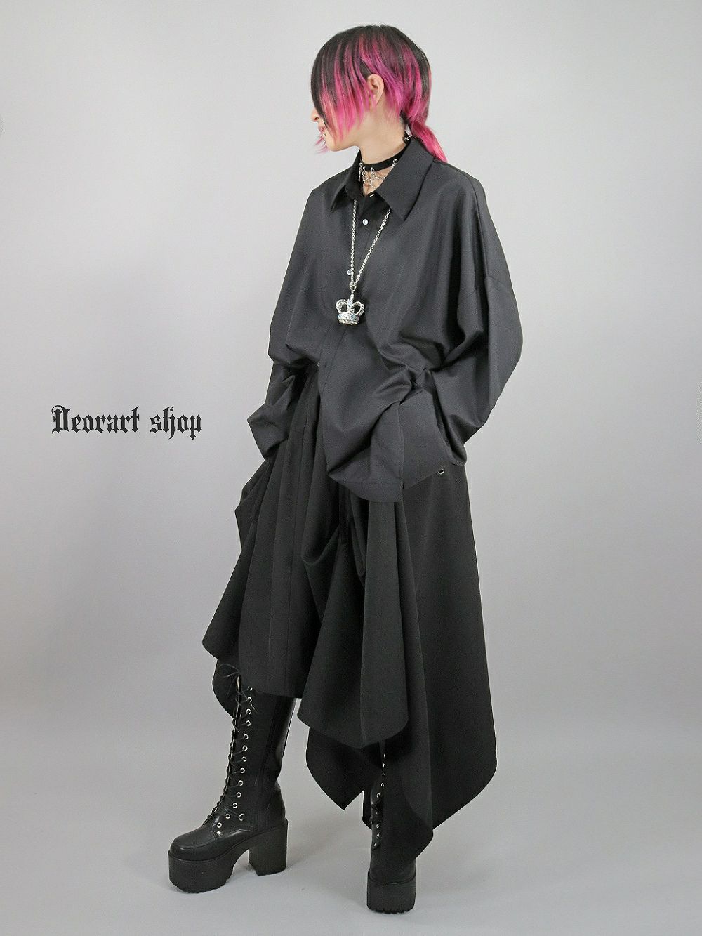 Deorart,ディオラート,変型スカート,アシメスカート,パニエ,メンズスカート,ゴシック,ヴィジュアル系,30代,40代,50代,カッコイイ,衣装,ダンス,メンズ,レディス