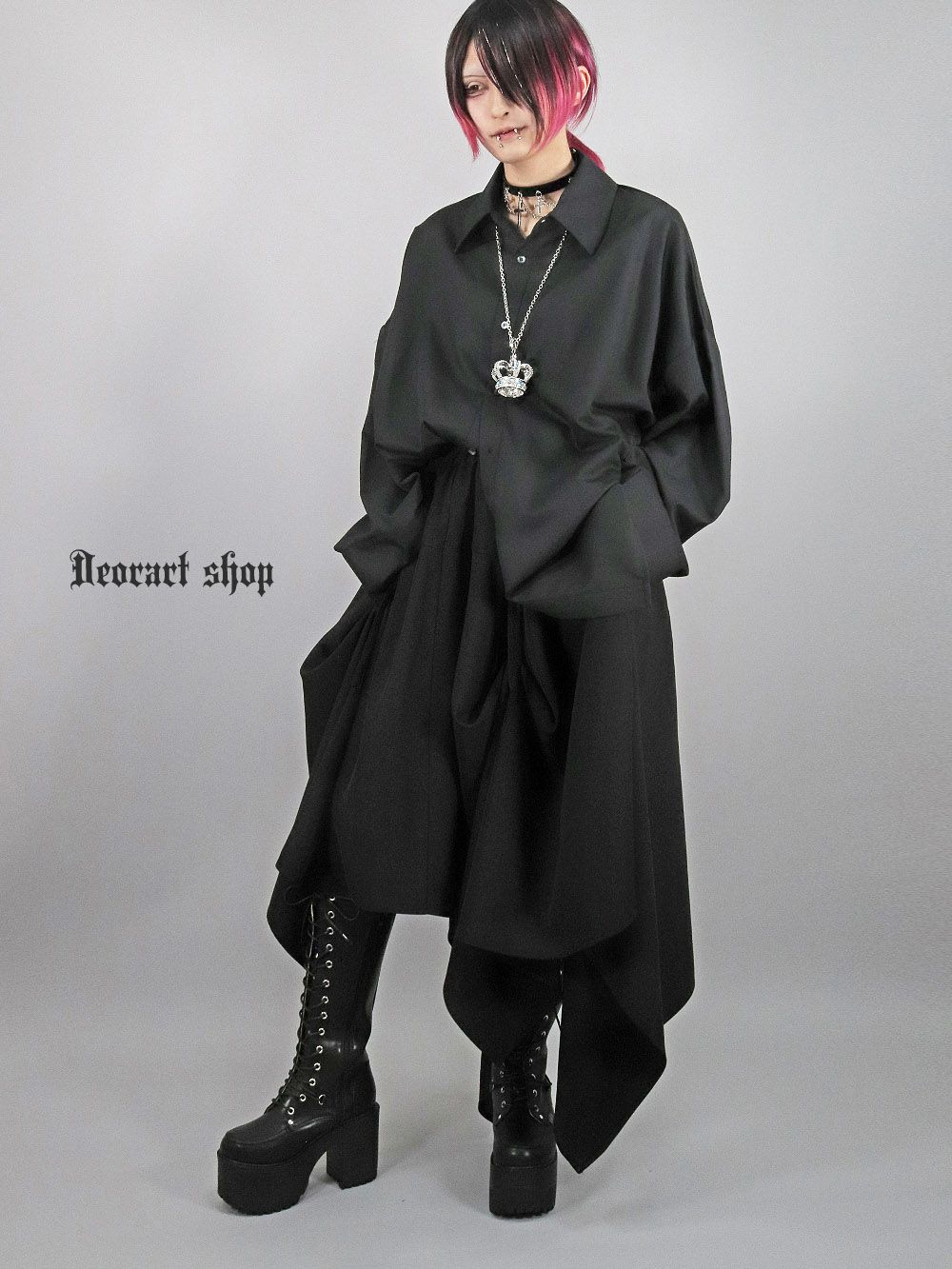 Deorart,ディオラート,変型スカート,アシメスカート,パニエ,メンズスカート,ゴシック,ヴィジュアル系,30代,40代,50代,カッコイイ,衣装,ダンス,メンズ,レディス