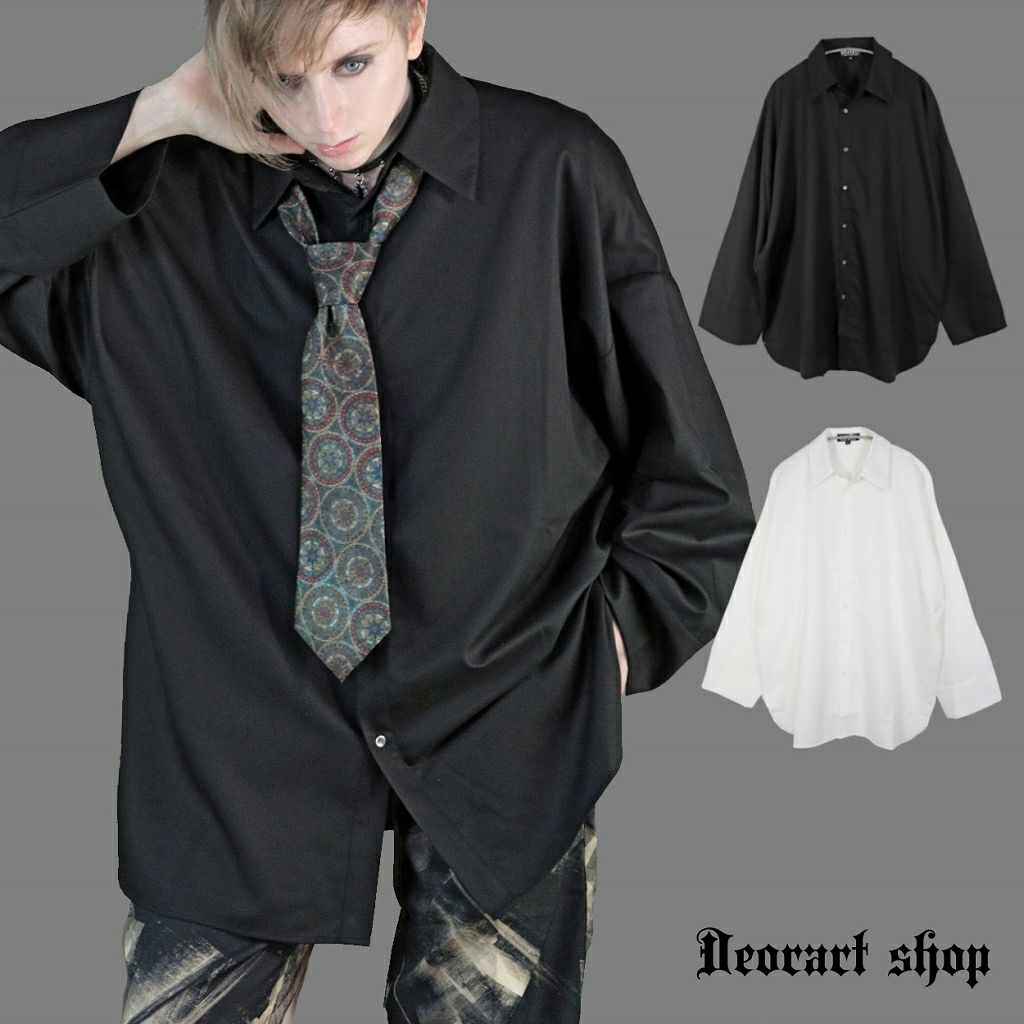 Deorart,ディオラート,モード,ゴスパン,ゴシック,オーバーサイズシャツ,可愛い,地雷系,ネクタイコーデ,ヴィジュアル系,バイカラー
