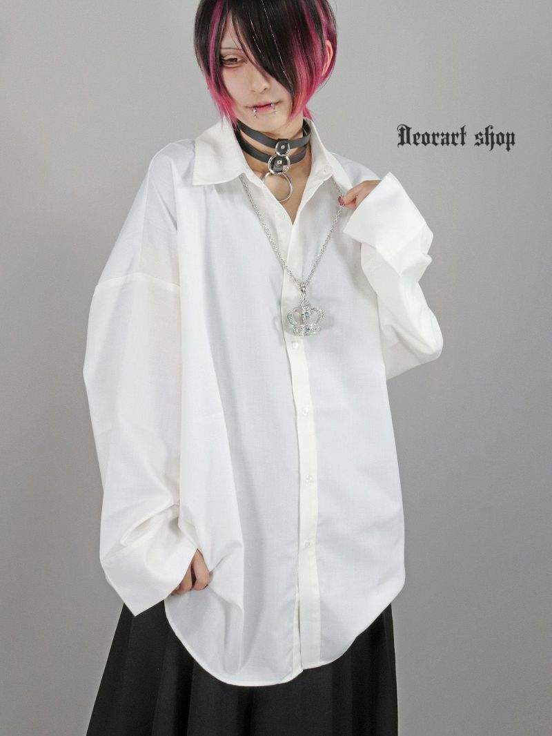 Deorart,ディオラート,モード,ゴスパン,ゴシック,オーバーサイズシャツ,可愛い,地雷系,ネクタイコーデ,ヴィジュアル系,バイカラー