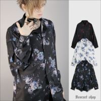 黒に薔薇の柄入り 楽天市場】Tシャツ 薔薇 バラ 薔薇柄 バラ柄 花柄 Vネック 長袖