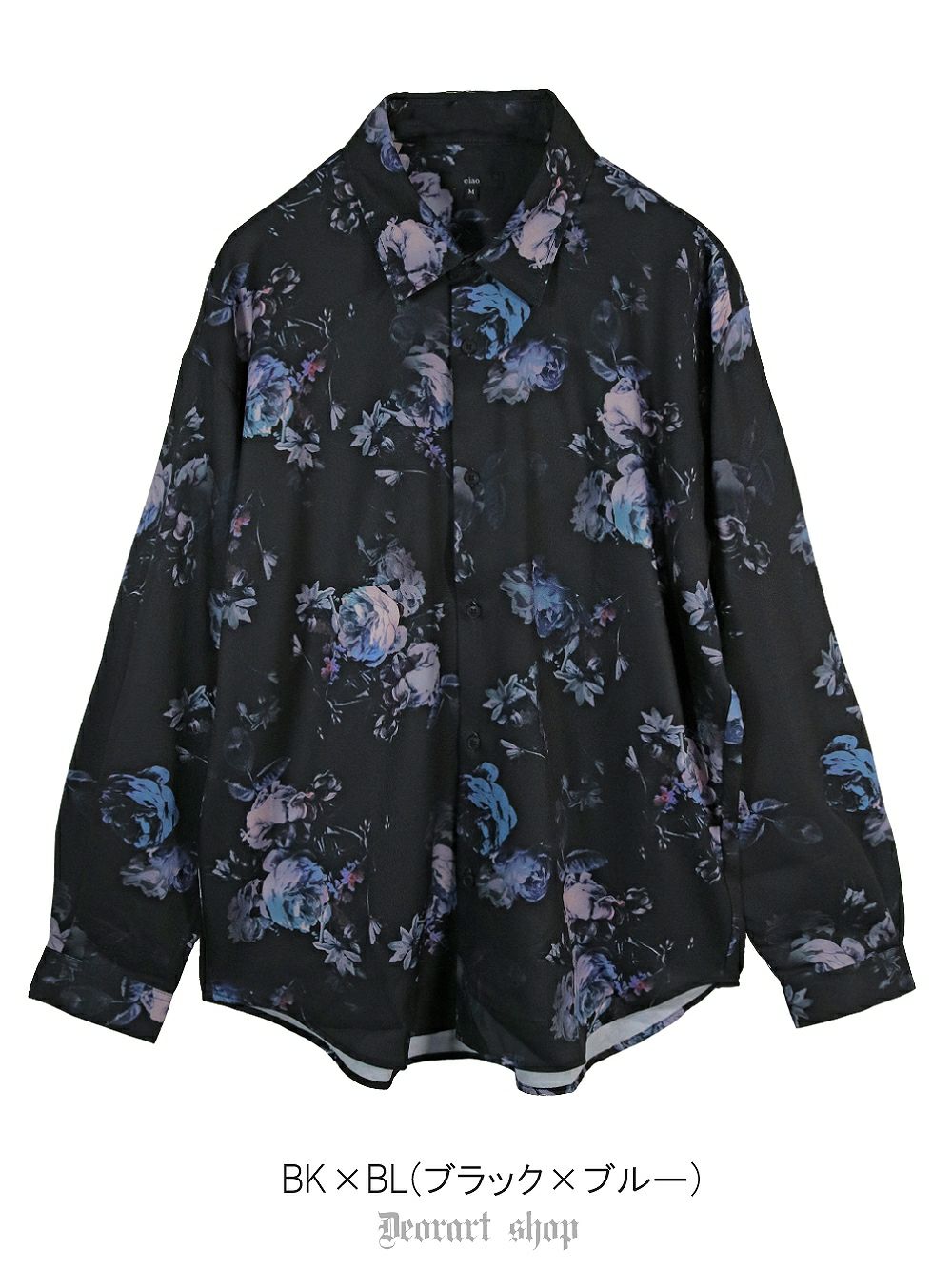 Deorart,ディオラート,総柄シャツ,V系シャツ,パーティ,ドレスアップ,ローズ柄,オーバーサイズ,薔薇,花柄,メンズ,レディス,おしゃれ,カッコイイ,地雷系,ホスト,ライブ衣装,通販