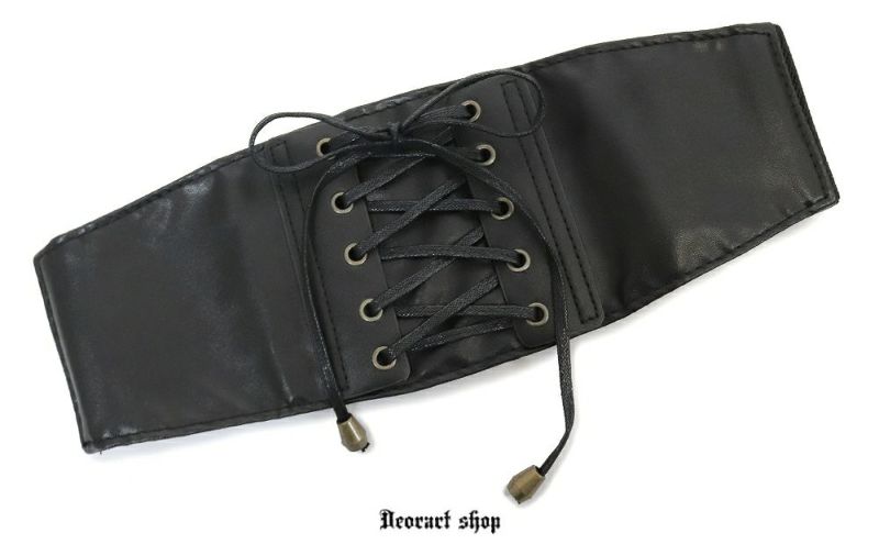 Deorart,ウエストマーク,ベルト,コルセット風ベルト,かっこいい,太ベルト,ユニセックス,レディース,メンズ,和装コーデ,編み上げ,レースアップ,