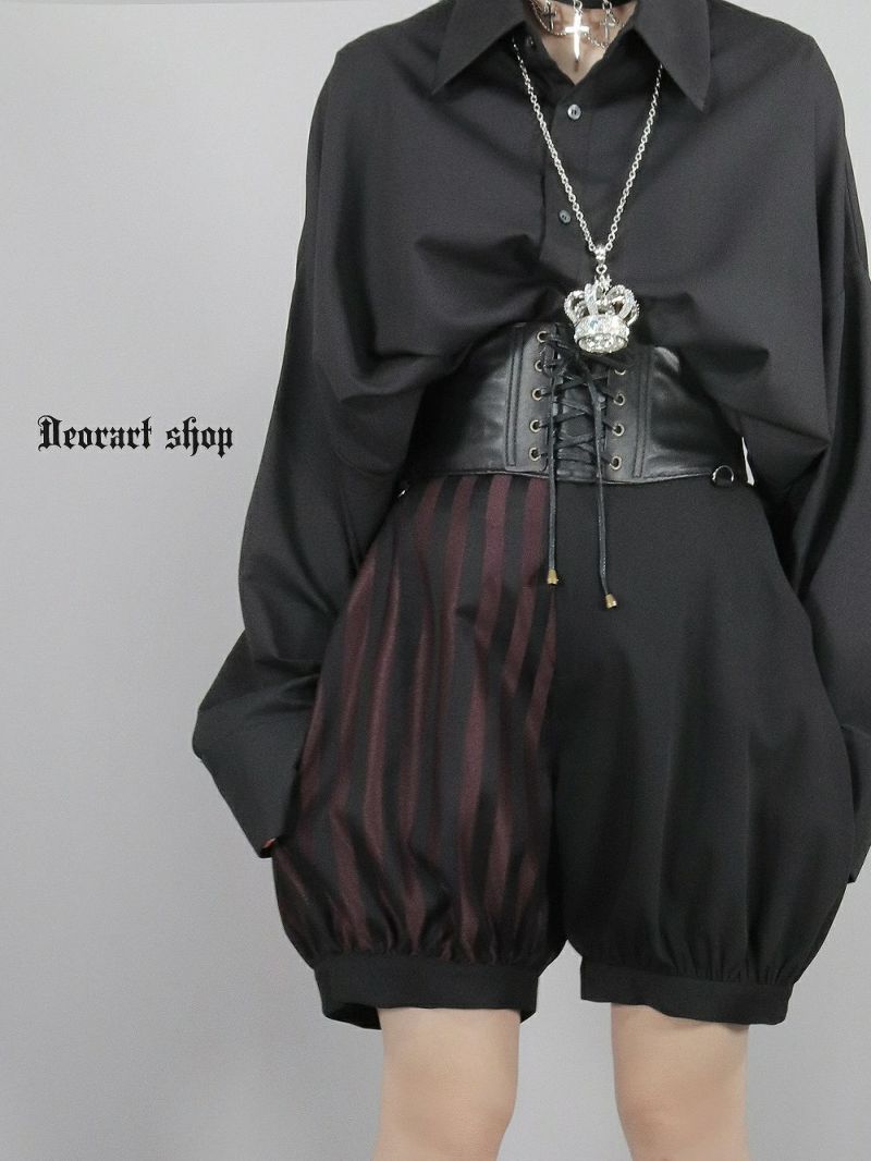 Deorart,ウエストマーク,ベルト,コルセット風ベルト,かっこいい,太ベルト,ユニセックス,レディース,メンズ,和装コーデ,編み上げ,レースアップ,