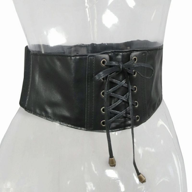 Deorart,ウエストマーク,ベルト,コルセット風ベルト,かっこいい,太ベルト,ユニセックス,レディース,メンズ,和装コーデ,編み上げ,レースアップ,