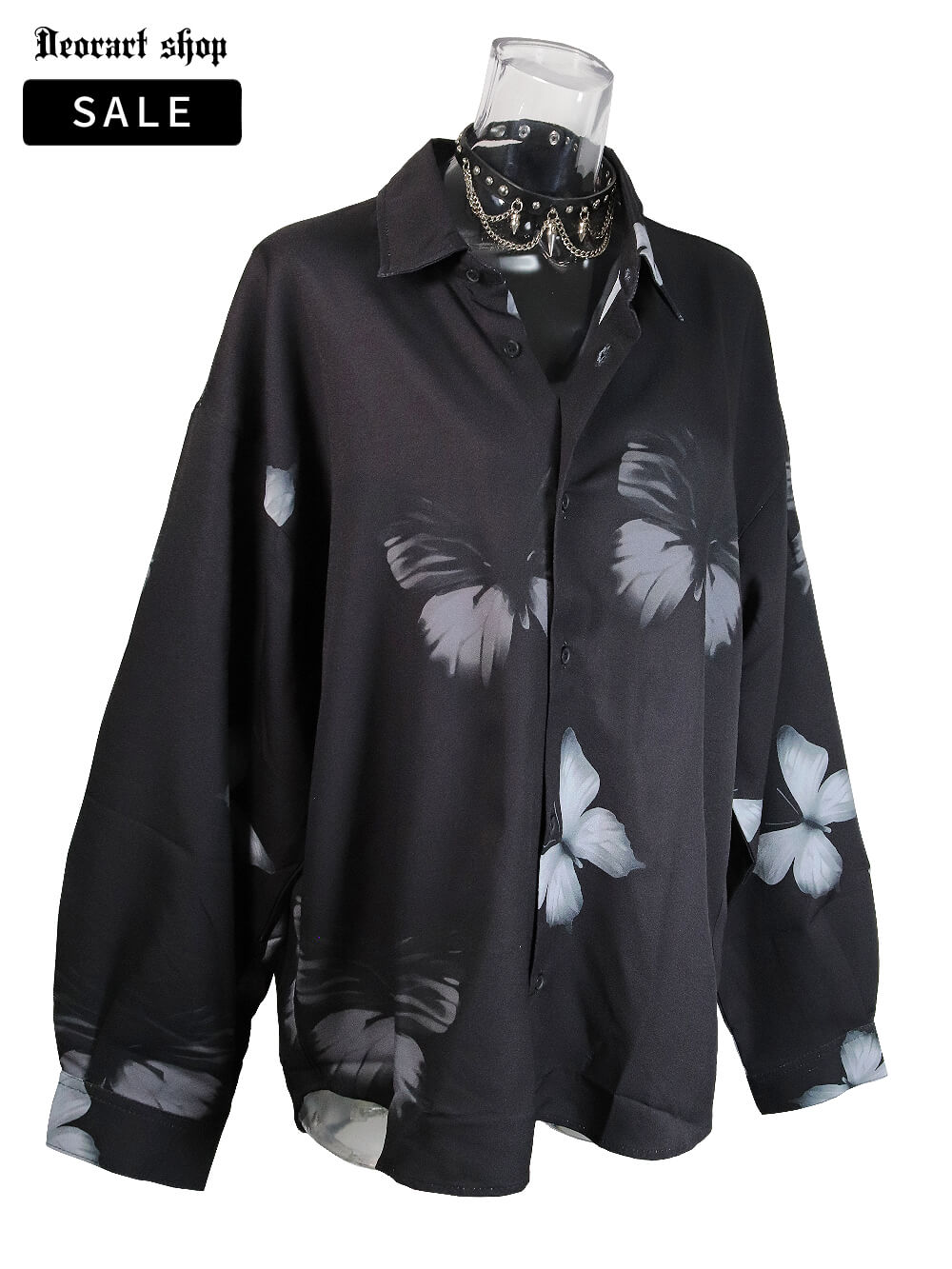 Deorart,ディオラート,V系シャツ,柄シャツ,バタフライ柄,蝶々,ゴシック,バンド,ホスト,男装,衣装,オーバーサイズ