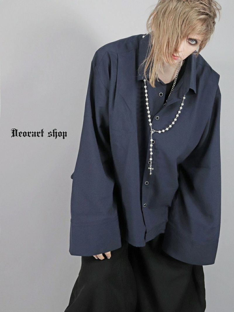 Deorart,かっこいい,かわいい,ハロウィン,ハロウィーン,イベント,コスプレ,コスプレ衣装,ライブ,V系,キョンシー,ワイドスリーブ,ワイド袖,カラーシャツ,ボルドー,ユニセックスコーデ,ホスト,ビッグシルエット