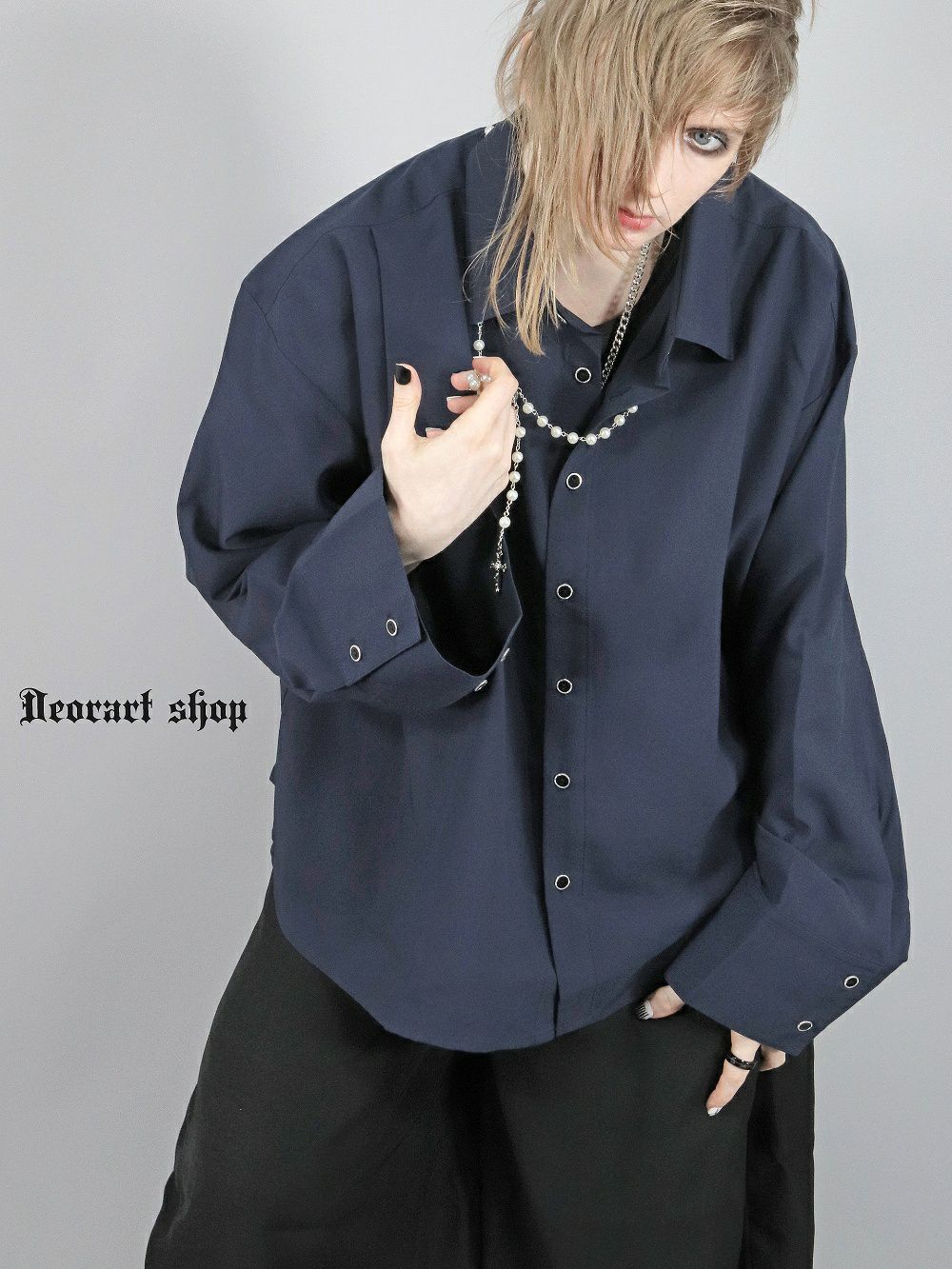 Deorart,かっこいい,かわいい,ハロウィン,ハロウィーン,イベント,コスプレ,コスプレ衣装,ライブ,V系,キョンシー,ワイドスリーブ,ワイド袖,カラーシャツ,ボルドー,ユニセックスコーデ,ホスト,ビッグシルエット