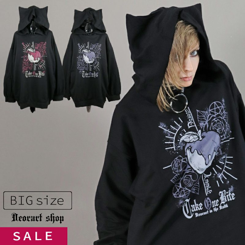 Deorart,ディオラート,地雷系,猫耳パーカー,ネコミミパーカー,ケモ耳,フード,V系,emo,punk,rock,原宿 ,ゴシック,モード,メンズ,レディス,ブランド,衣装,通販