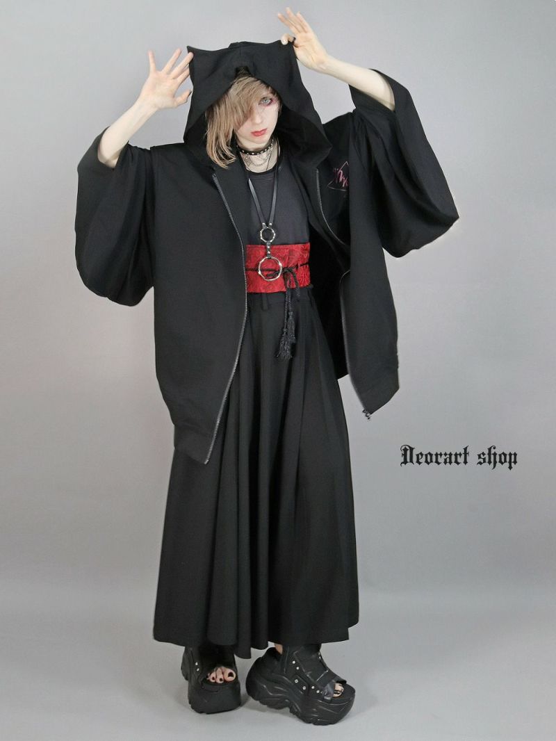 Deorart,ディオラート,地雷系,猫耳パーカー,ネコミミパーカー,和装,着物袖,振袖,サブカル,フード,V系,emo,punk,rock,原宿 ,ゴシック,モード,メンズ,レディス,ブランド,衣装,通販