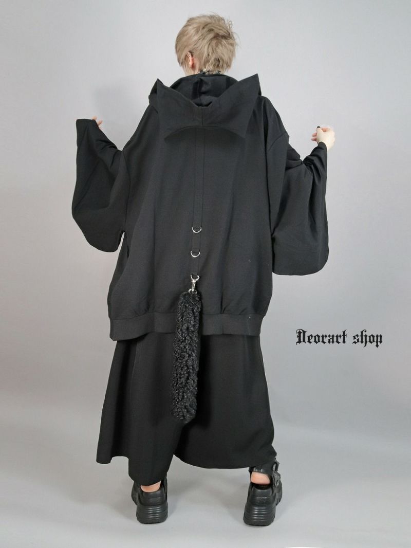 Deorart,ディオラート,地雷系,猫耳パーカー,ネコミミパーカー,和装,着物袖,振袖,サブカル,フード,V系,emo,punk,rock,原宿 ,ゴシック,モード,メンズ,レディス,ブランド,衣装,通販
