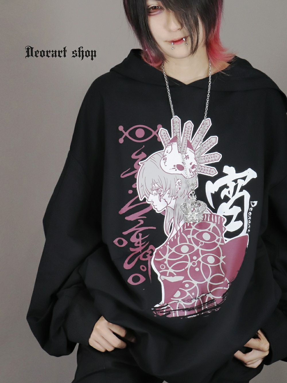 Deorart,ディオラート,地雷系,和風,狐,女の子柄,ホラー,サブカル,プリント,パーカー,カッコイイ,V系,emo,punk,rock,原宿 ,ゴシック,モード,メンズ,レディス,ブランド,衣装,通販