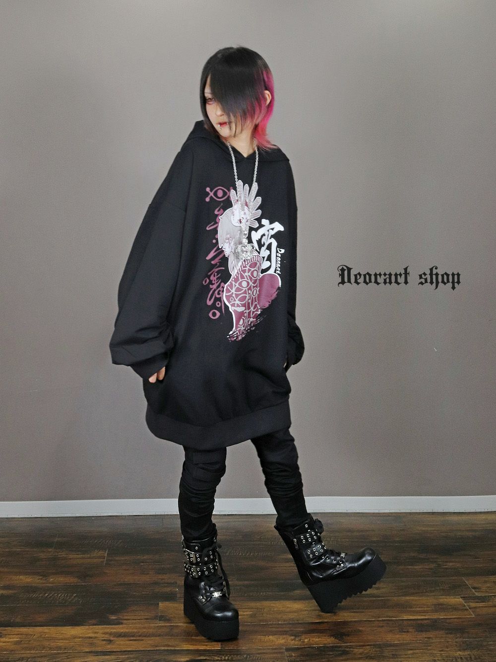 Deorart,ディオラート,地雷系,和風,狐,女の子柄,ホラー,サブカル,プリント,パーカー,カッコイイ,V系,emo,punk,rock,原宿 ,ゴシック,モード,メンズ,レディス,ブランド,衣装,通販