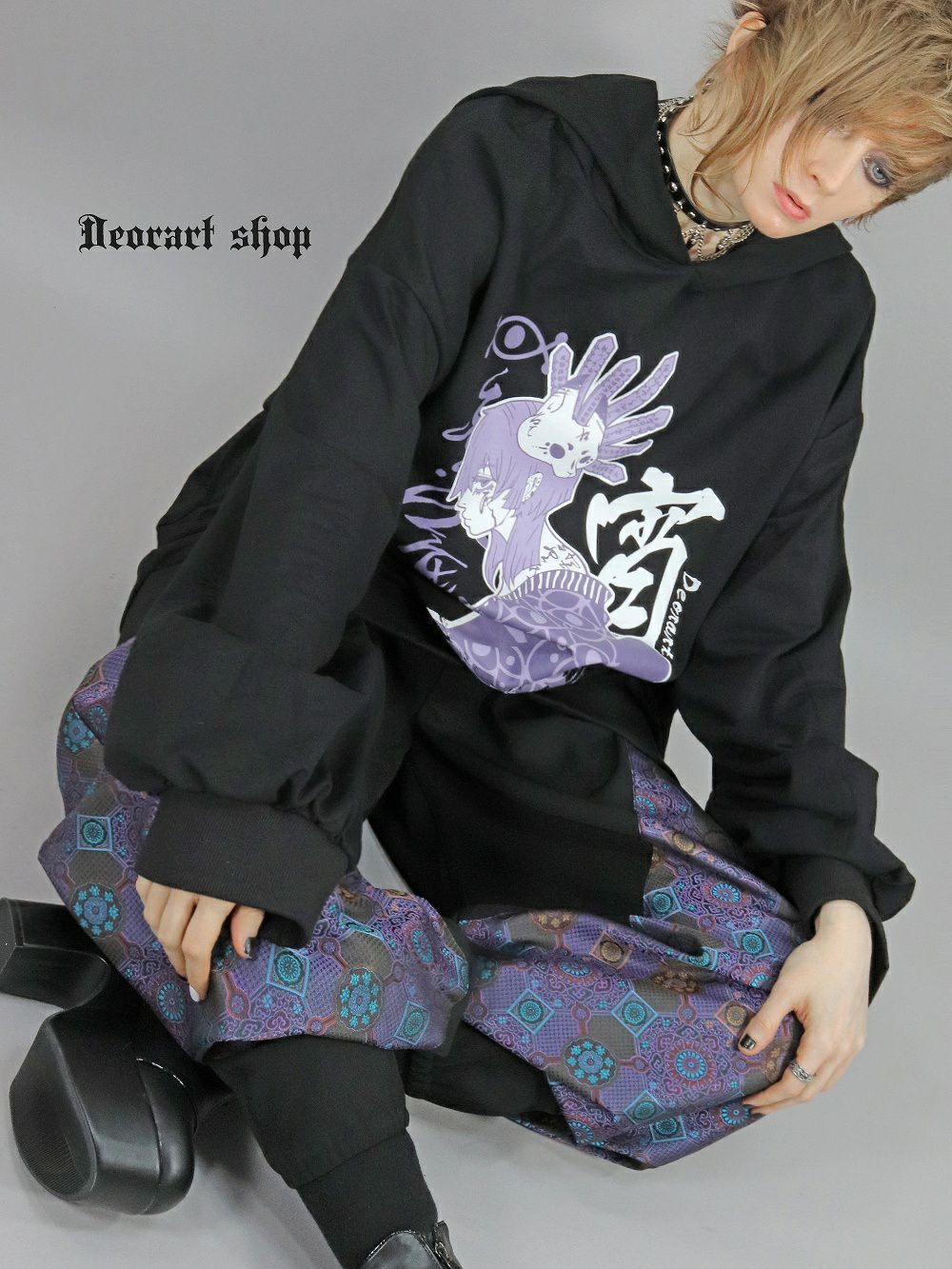 Deorart,ディオラート,地雷系,和風,狐,女の子柄,ホラー,サブカル,プリント,パーカー,カッコイイ,V系,emo,punk,rock,原宿 ,ゴシック,モード,メンズ,レディス,ブランド,衣装,通販