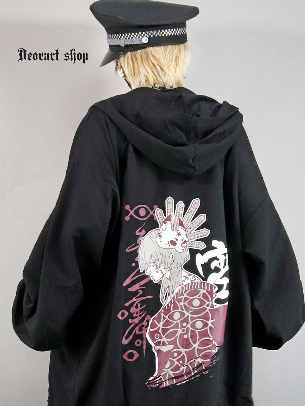 Deorart,ディオラート,地雷系,和風,女の子柄,ホラー,サブカル,プリント,パーカー,カッコイイ,V系,emo,punk,rock,原宿 ,ゴシック,モード,メンズ,レディス,ブランド,衣装,通販