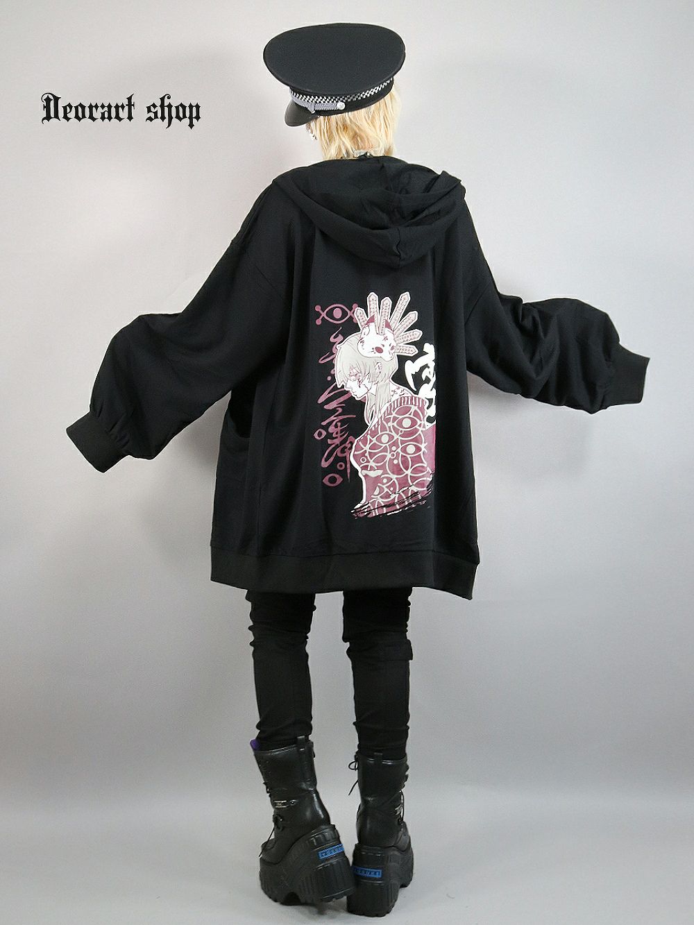 Deorart,ディオラート,地雷系,和風,狐,女の子柄,ホラー,サブカル,プリント,パーカー,カッコイイ,V系,emo,punk,rock,原宿 ,ゴシック,モード,メンズ,レディス,ブランド,衣装,通販