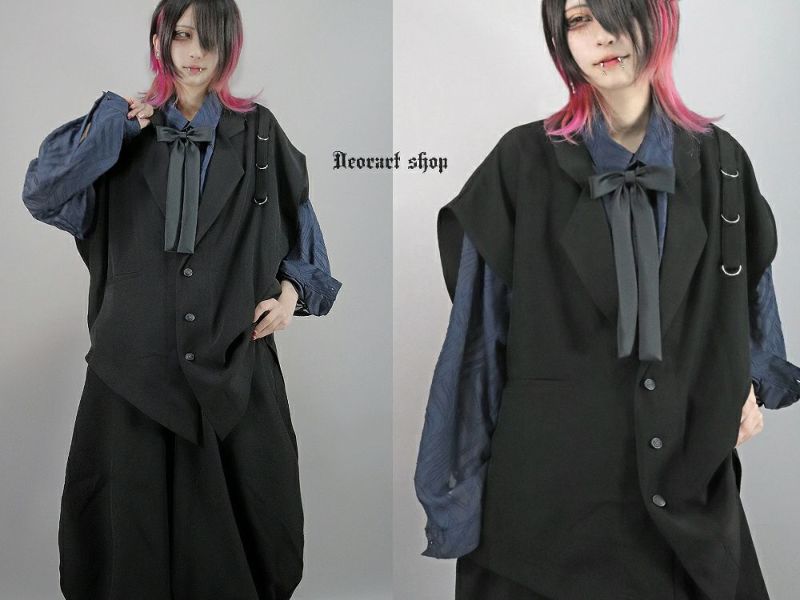 DRT2813 【GOTH MODE】オーバーサイズ ゴシック ・ジレ ベスト