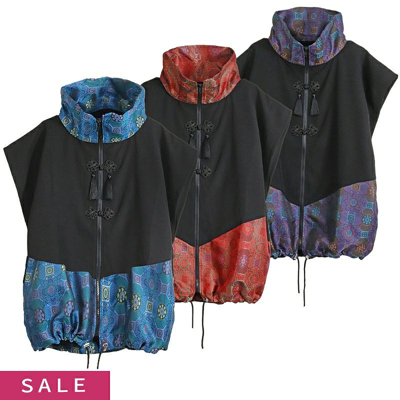 Deorart,ディオラート,V系,地雷系,中華柄,ハイネック,スタンドネック,ベスト,チャイナボタン,新中式,中華マフィア,チャイニーズマフィア,コーデ,ホスト,コンカフェ,ライブ,ファッション,ダンス衣装,メンズ,レディス,男装