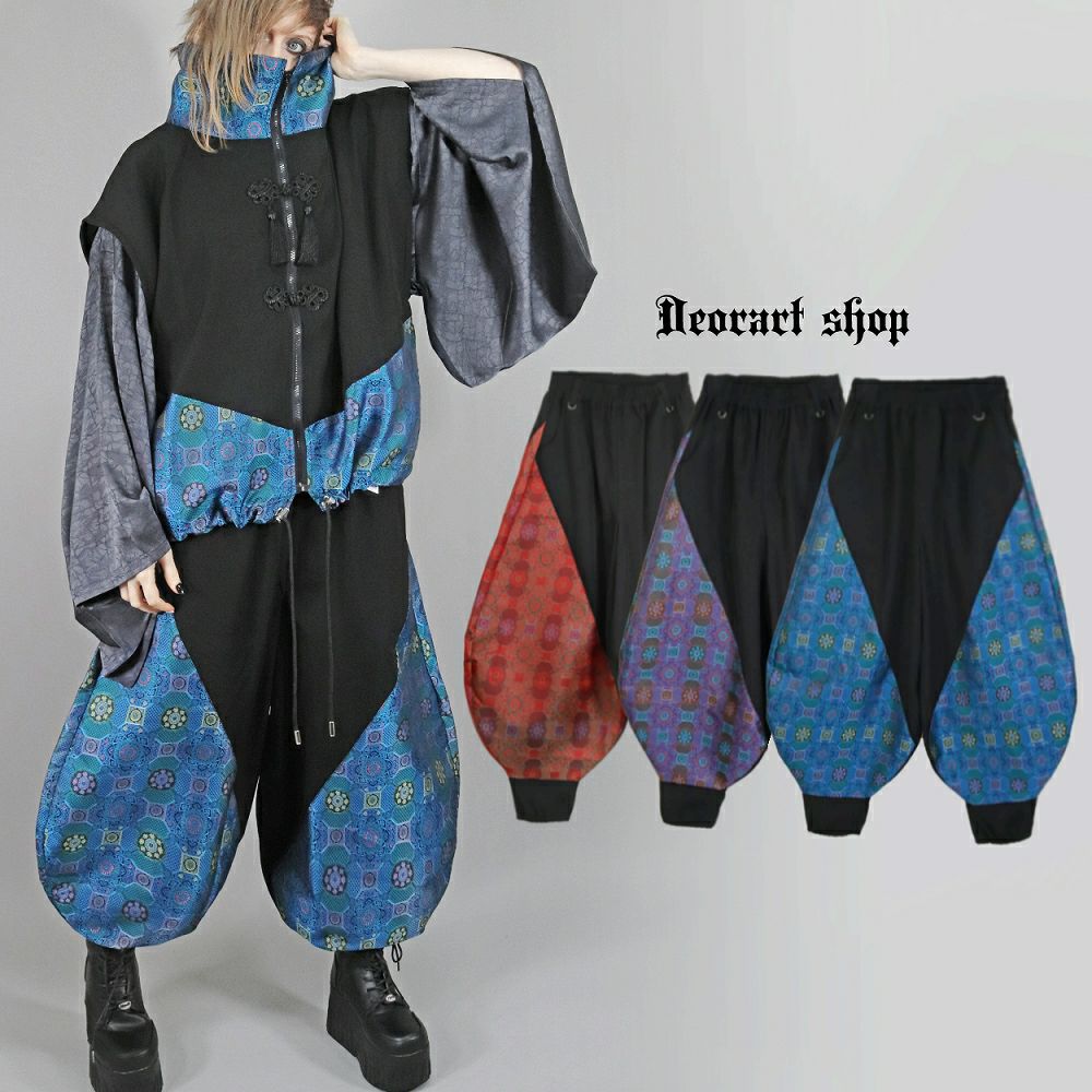 Deorart,ディオラート,V系,地雷系,中華柄,チャイニーズマフィア,中華マフィア,パンツ,バルーンパンツ,ボンタン,コーデ,ホスト,コンカフェ,ライブ,ファッション,ダンス衣装,メンズ,レディス,男装