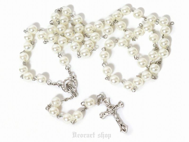 BY2139 ロザリオ・ロングネックレス[WHITE] | Deorart shop