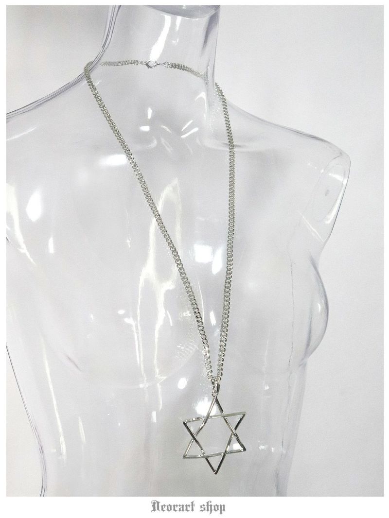 BY1132 ヘキサグラム・BIGモチーフネックレス[六芒星] | Deorart shop