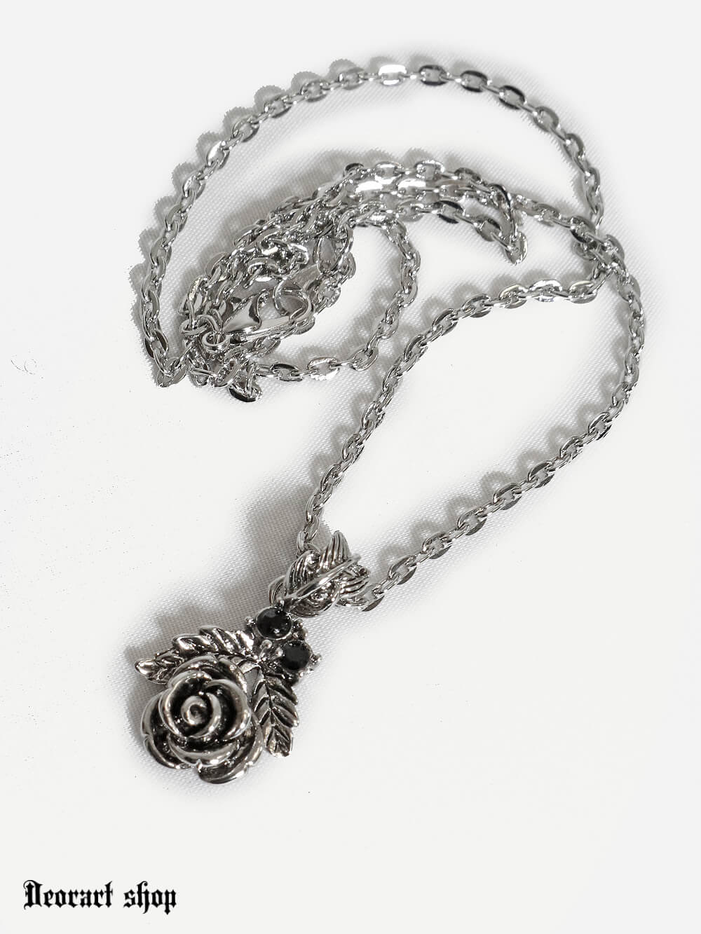 BY1133 薔薇モチーフ・ネックレス[rose・leaf] | Deorart shop