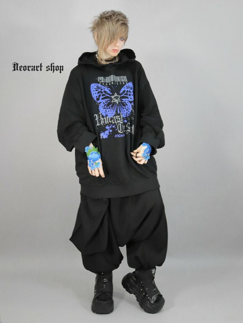 Deorart,ディオラート,地雷系,猫耳,ネコミミフード,蝶々,バタフライ,ヴィジュアル系,V系,emo,punk,rock,原宿 ,ゴシック,モード,ファッション,服,通販