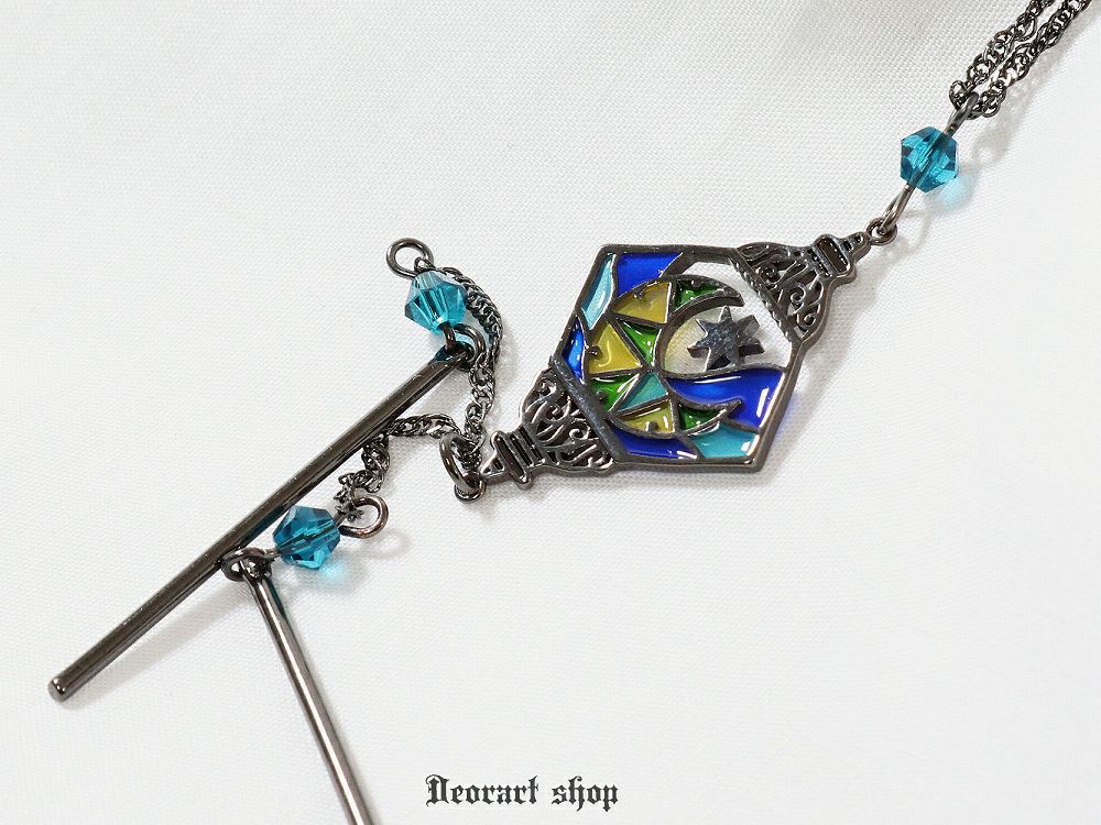 Deorart,ディオラート,ネックレス,ペンダント,ステンドグラス風,ランタンモチーフ,ゴシック,アジアン,和風,かわいい,サブカル系,通販
