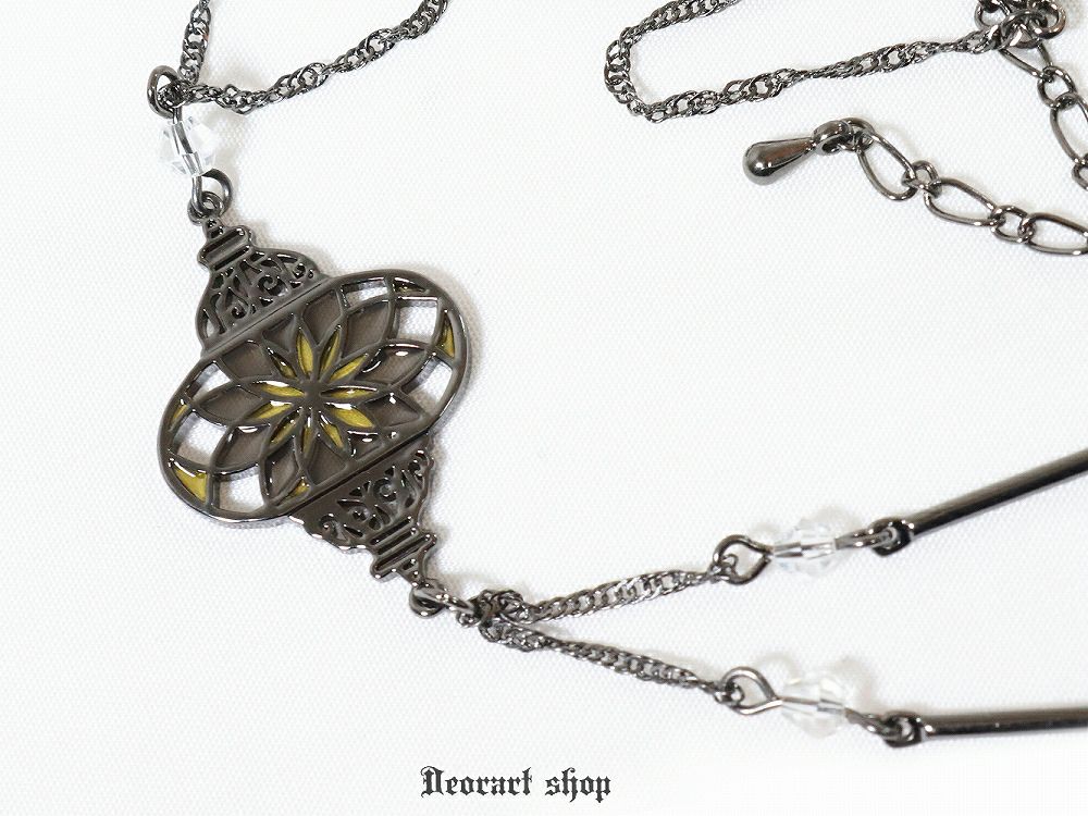 Deorart,ディオラート,ネックレス,アクセサリー,ステンドグラス風,ガラス素材,ランタンモチーフ,ゴシック,アジアン,和風,かわいい,きれい,サブカル系