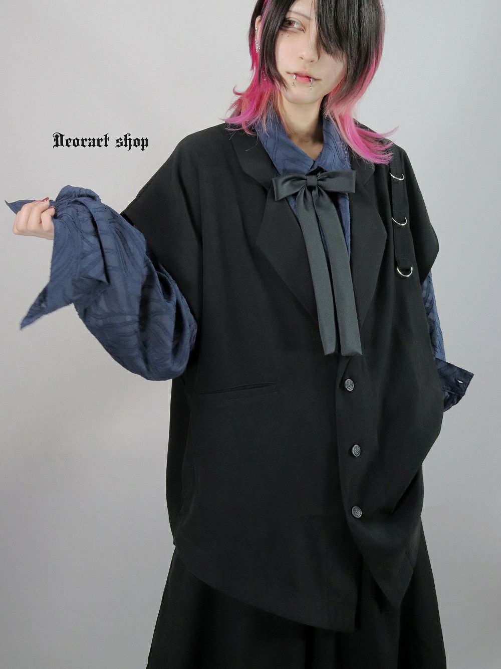 Deorart,ディオラート,透け,シャツ,ブラウス,かっこいい,奇麗,大人シャツ,大人ブラウス,ゴシックファッション,パンクファッション,地雷系男子,地雷系女子,通販,ユニセックス