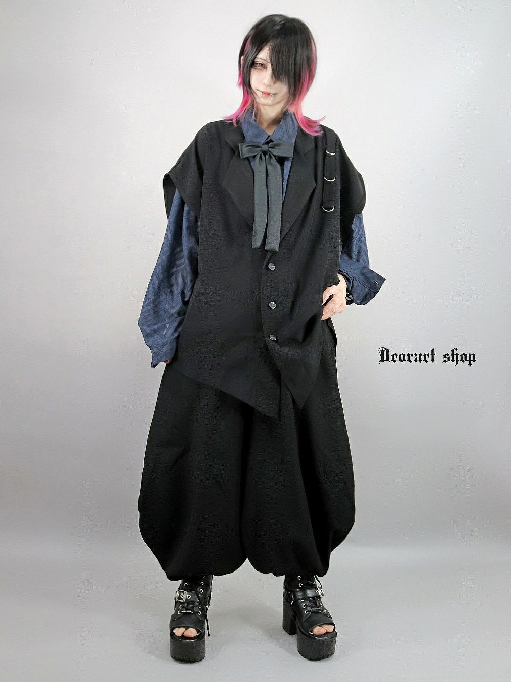 Deorart,ディオラート,透け,シャツ,ブラウス,かっこいい,奇麗,大人シャツ,大人ブラウス,ゴシックファッション,パンクファッション,地雷系男子,地雷系女子,通販,ユニセックス