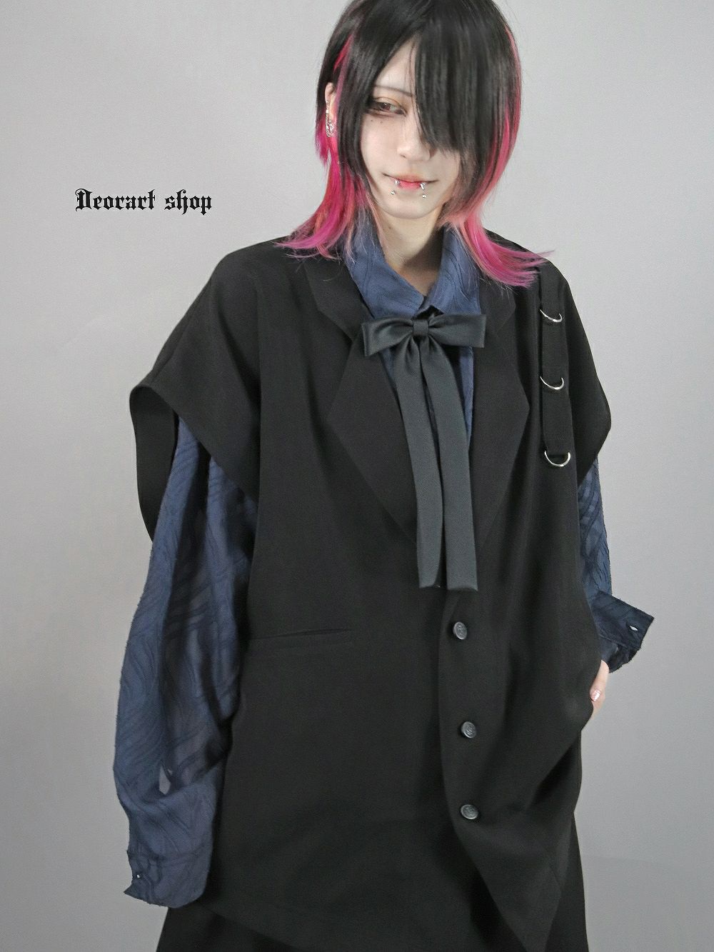 Deorart,ディオラート,透け,シャツ,ブラウス,かっこいい,奇麗,大人シャツ,大人ブラウス,ゴシックファッション,パンクファッション,地雷系男子,地雷系女子,通販,ユニセックス