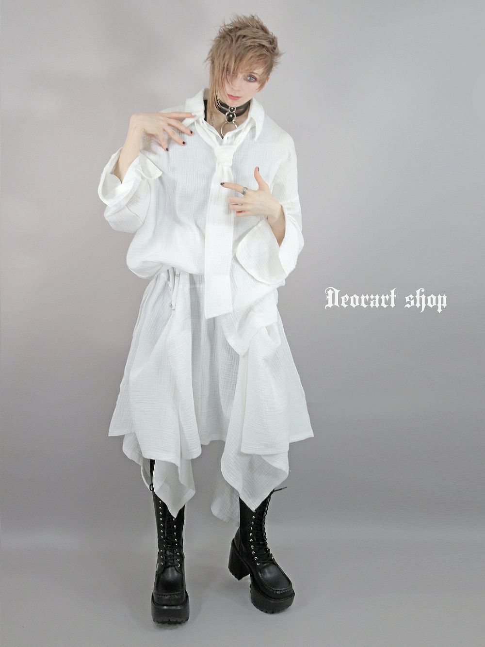 Deorart,ディオラート,病院風コーデ,ナースコーデ,ドクター,注射器,聴診器,プリント,医者,白衣,マッドサイエンティスト,コスプレ,ゴスロリ,通販,地雷系,ハロウィン,衣装,バンド,コンカフェ,V系,ヴィジュアル系,男,メンズ,レディース,ファッション,mad scientist,emo,fashion