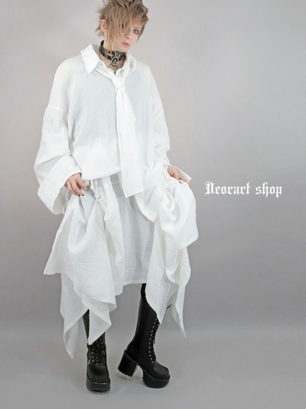 Deorart,ディオラート,病院風コーデ,ナースコーデ,ドクター,注射器,聴診器,プリント,医者,白衣,マッドサイエンティスト,コスプレ,ゴスロリ,通販,地雷系,ハロウィン,衣装,バンド,コンカフェ,V系,ヴィジュアル系,男,メンズ,レディース,ファッション,mad scientist,emo,fashion