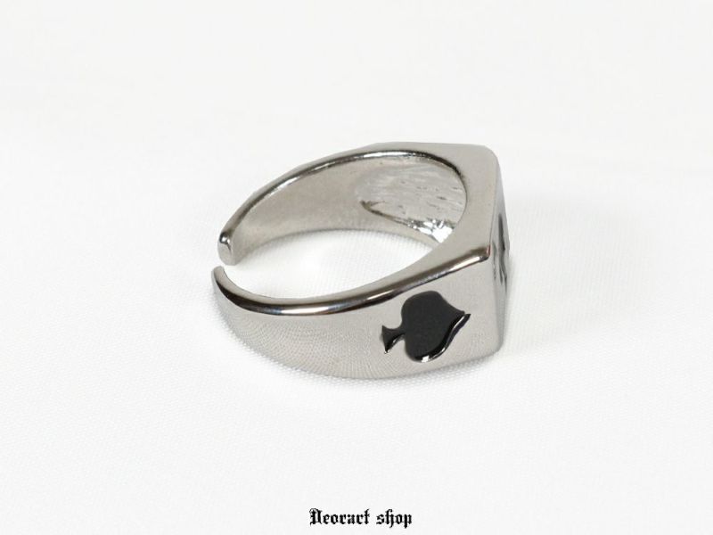 Deorart,ディオラート,スペード柄,トランプ柄,トランプモチーフ,シルバーリング,通販,かっこいい,ユニセックスアクセ