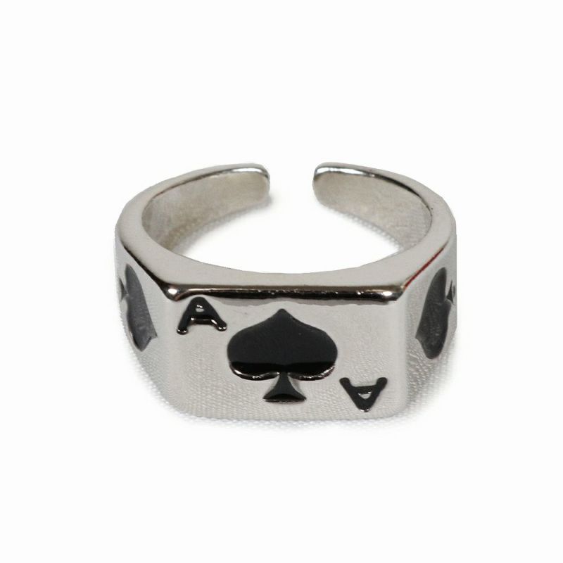Deorart,ディオラート,スペード柄,トランプ柄,トランプモチーフ,シルバーリング,通販,かっこいい,ユニセックスアクセ