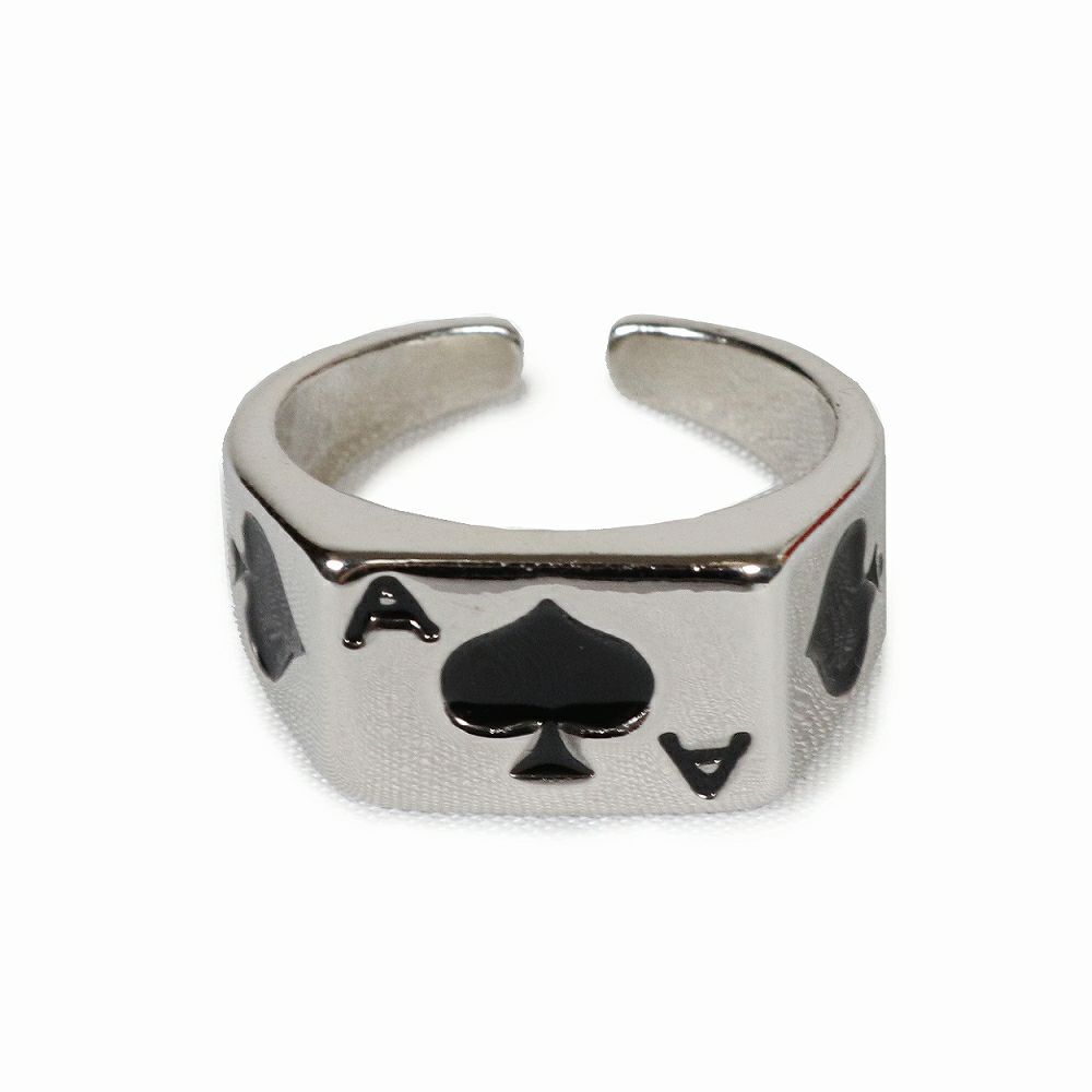Deorart,ディオラート,スペード柄,トランプ柄,トランプモチーフ,シルバーリング,通販,かっこいい,ユニセックスアクセ