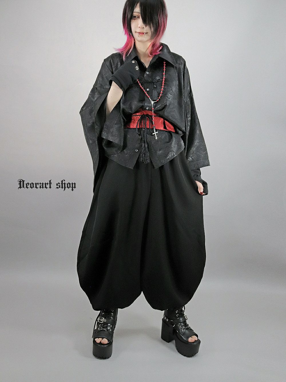 Deorart,ディオラート,V系,地雷系,中華柄,ベルト,着物,帯,太ベルト,漢服, 和装,V系,ヴィジュアル系,コーデ,ホスト,コンカフェ,シャツ,ライブ,ファッション,ダンス衣装,メンズ,レディス,男装