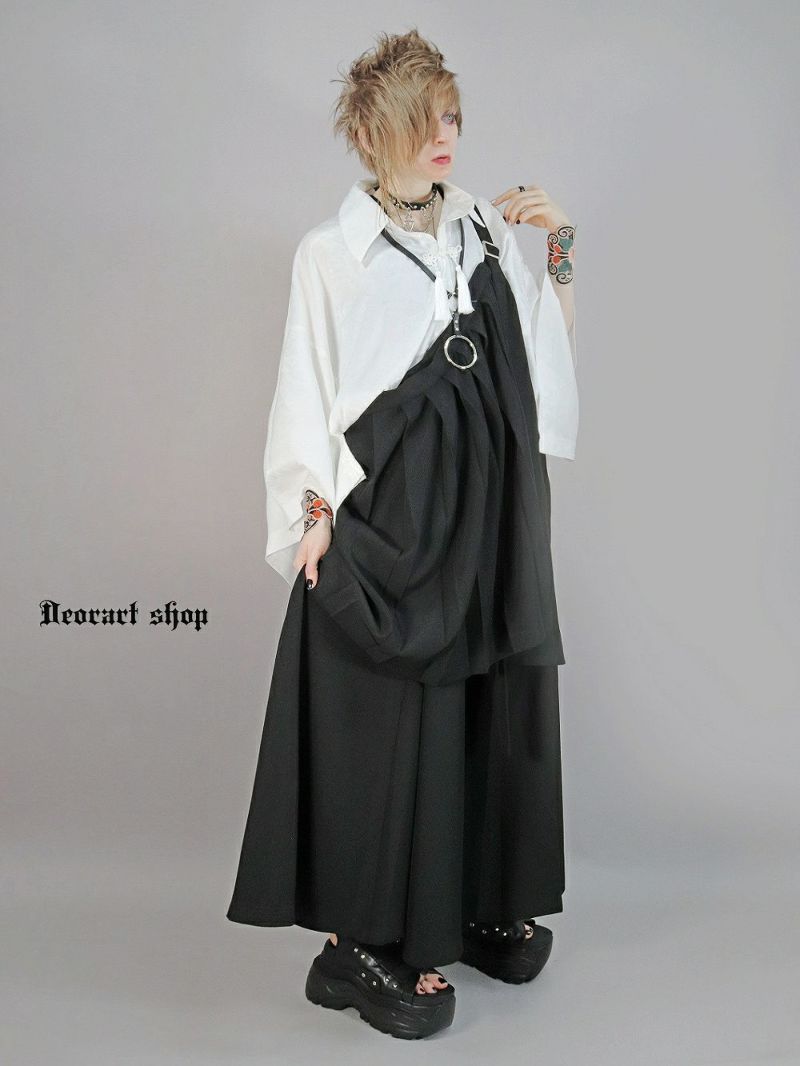 DRT2838 【Deorart 百奇夜行】アシンメトリー・袴風ワイドパンツ