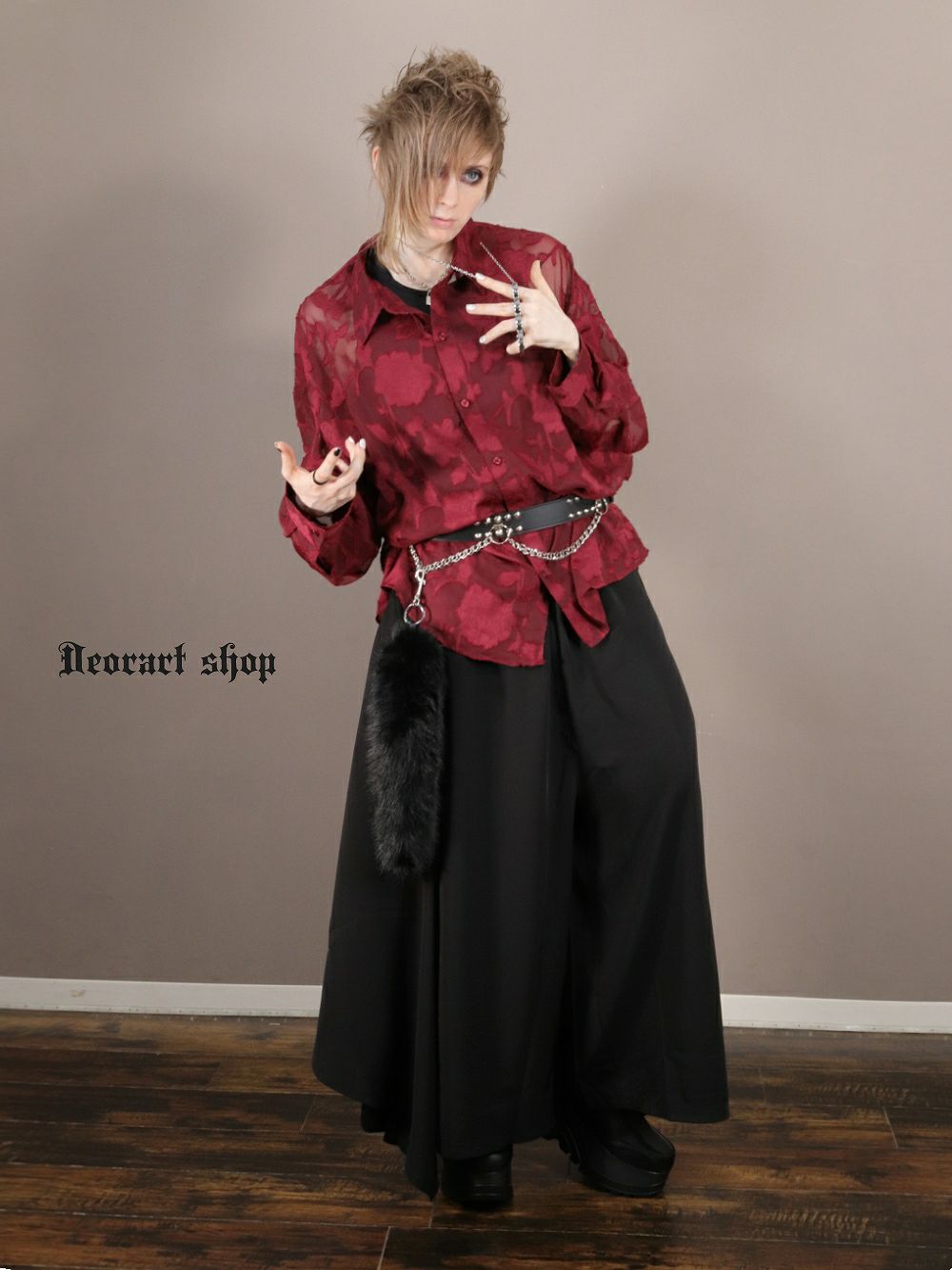 Deorart,ディオラート,透け,シアーシャツ,レース,ブラウス,かっこいい,奇麗,大人シャツ,大人ブラウス,ゴシックファッション,パンクファッション,地雷系男子,地雷系女子,通販,V系,ヴィジュアル系,ユニセックス