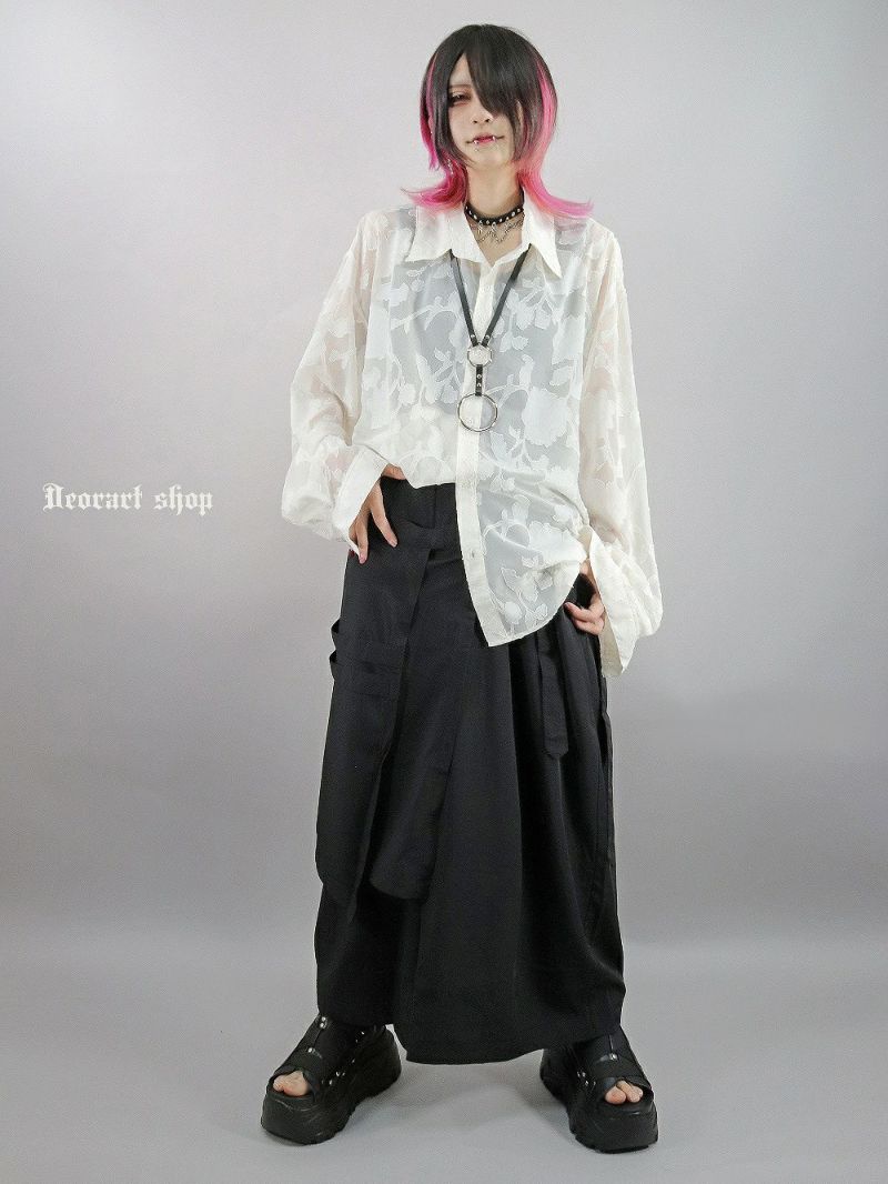 Deorart,ディオラート,透け,シアーシャツ,レース,ブラウス,かっこいい,奇麗,大人シャツ,大人ブラウス,ゴシックファッション,パンクファッション,地雷系男子,地雷系女子,通販,V系,ヴィジュアル系,ユニセックス