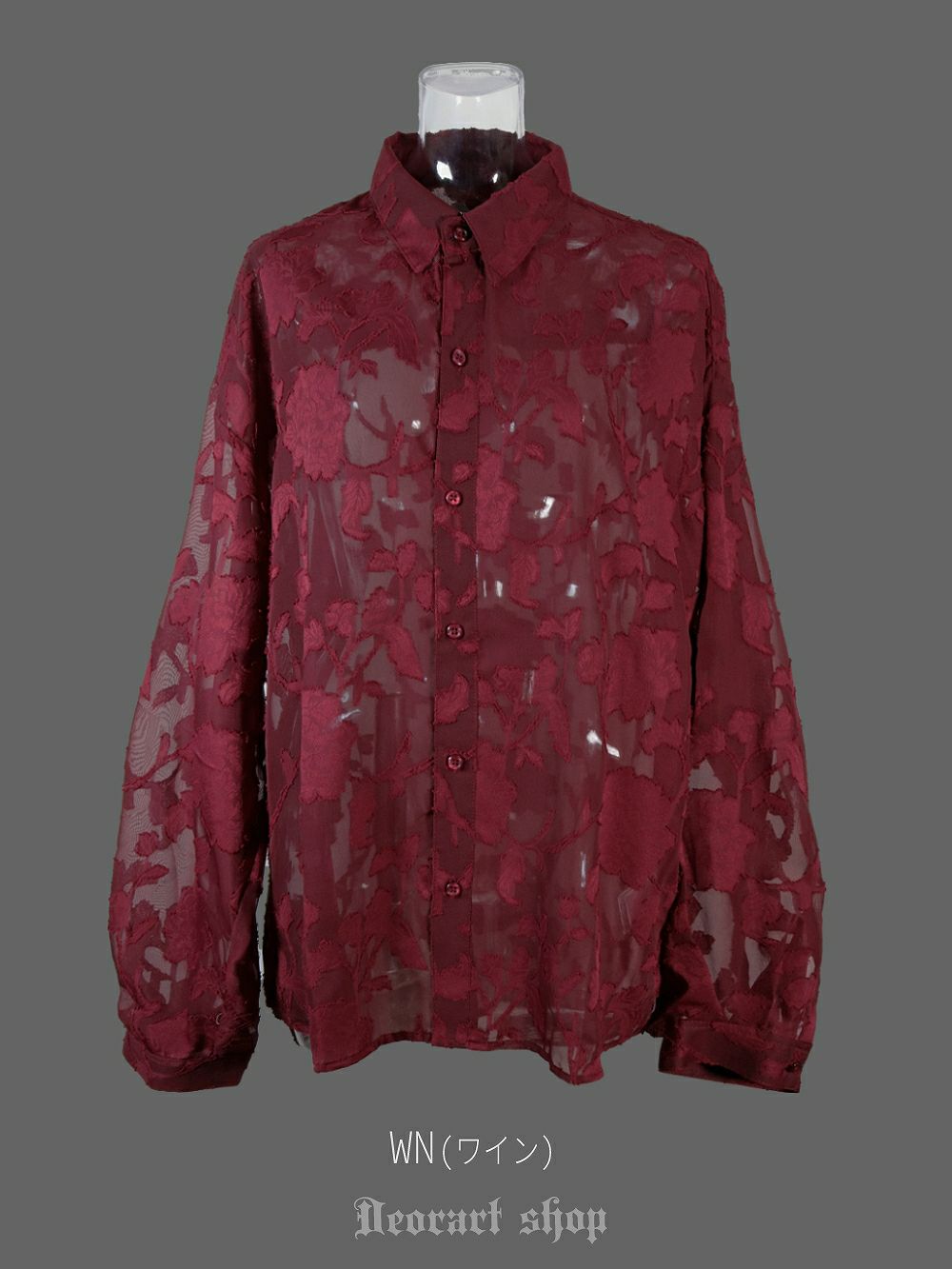 Deorart,ディオラート,透け,シアーシャツ,レース,ブラウス,かっこいい,奇麗,大人シャツ,大人ブラウス,ゴシックファッション,パンクファッション,地雷系男子,地雷系女子,通販,V系,ヴィジュアル系,ユニセックス